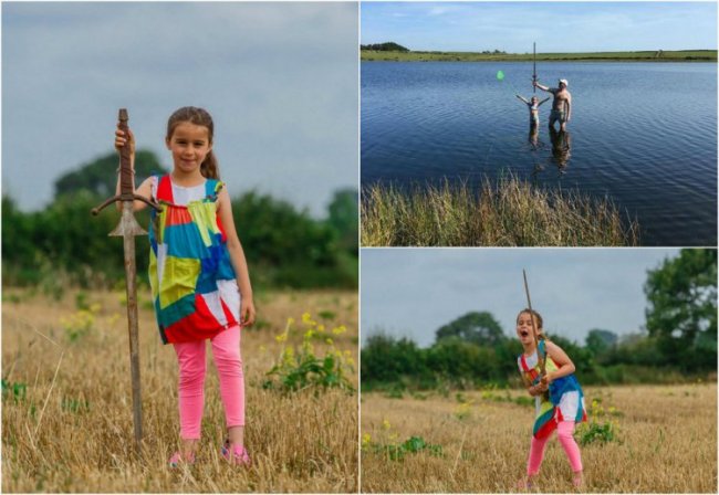 Девочка нашла меч в озере Корнуолла