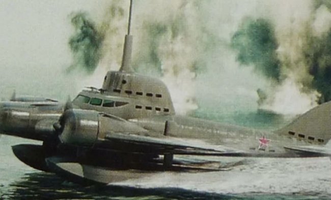 Летающая подводная лодка секретный проект СССР (4 фото)