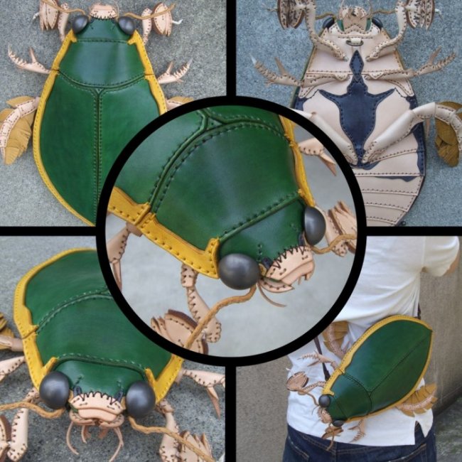 Японец делает сумки в виде огромных насекомых