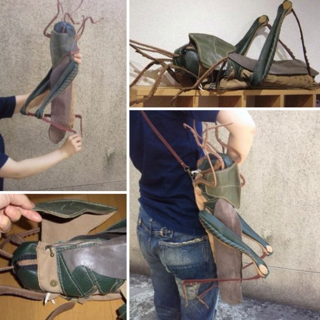 Японец делает сумки в виде огромных насекомых