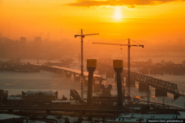 Строительство четвёртого моста через Обь в Новосибирске