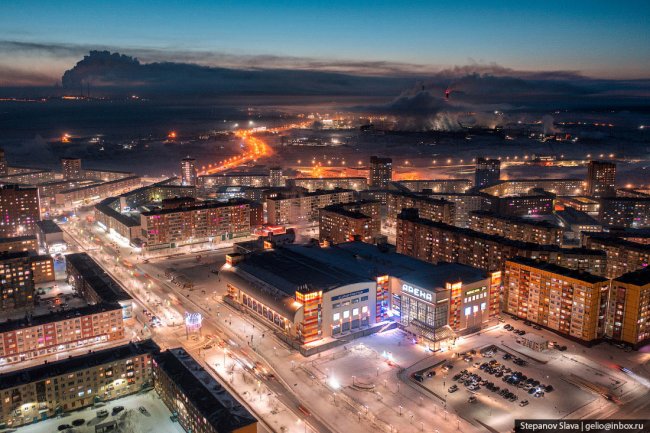 Норильск с высоты — город, построенный на полезных ископаемых
