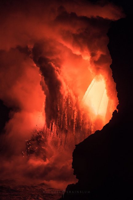Мощь и красота извержения вулкана Килауэа на Гавайях