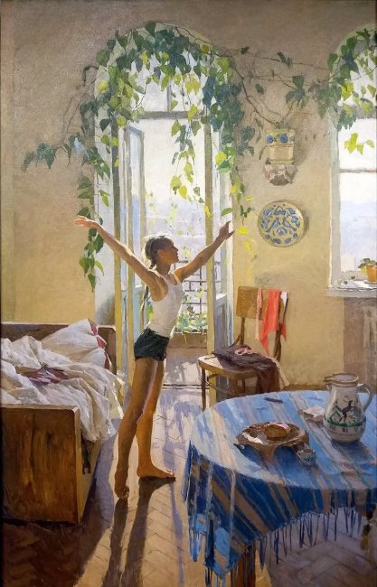 Известная советская картина «Утро»