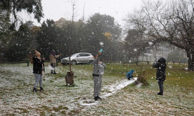 Снег выпал на большей части Южной Африки