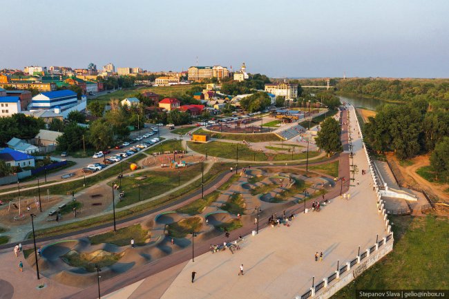 Оренбург с высоты — город на границе Европы и Азии