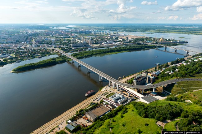 Нижний Новгород с вертолета