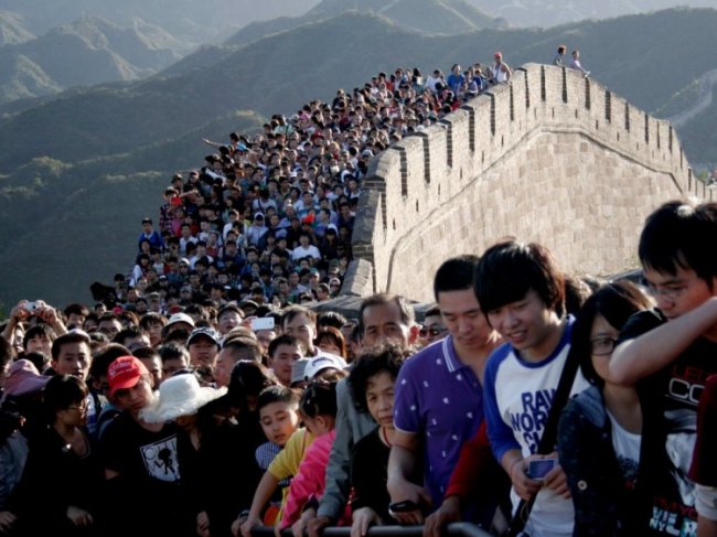 Фото, показывающие насколько много людей в Китае