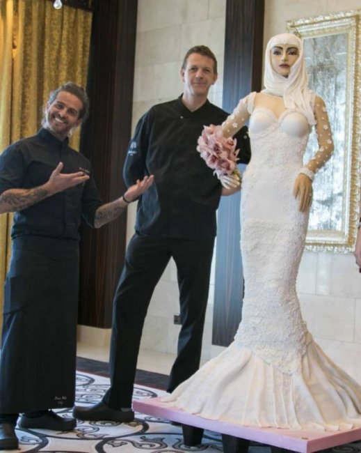 Торт в форме невесты в натуральную величину
