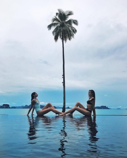 Как модели Victoria's Secret отдыхают на пляже после горячего показа в Шанхае (11 фото)