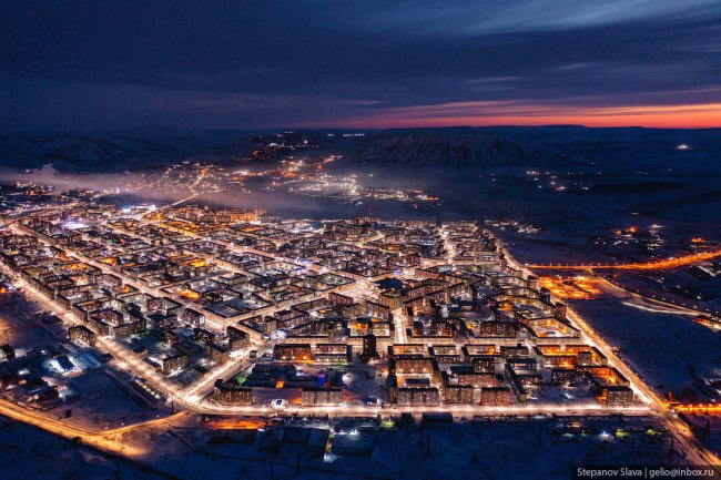 Норильск с высоты — город, построенный на полезных ископаемых